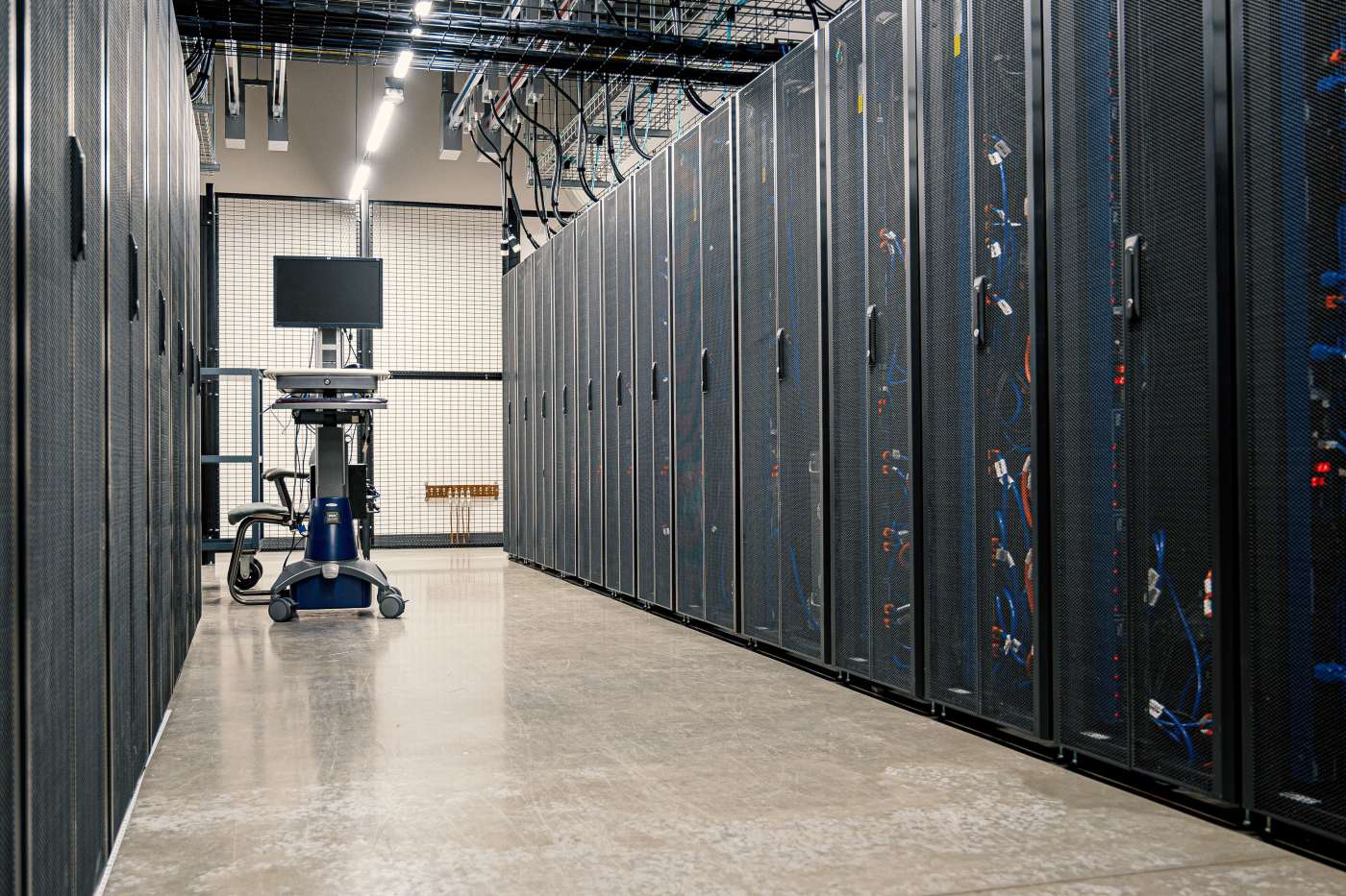 Server racks in a data centre